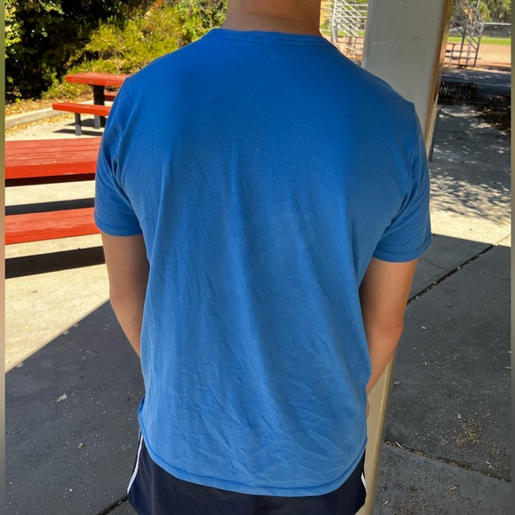 NIKE TIGER WOOD COLLECTION MEN GOLF TO SHIRT TW BLUE DRI FIT ATHLETE WORKOUT GUY - Picture 12 of 16